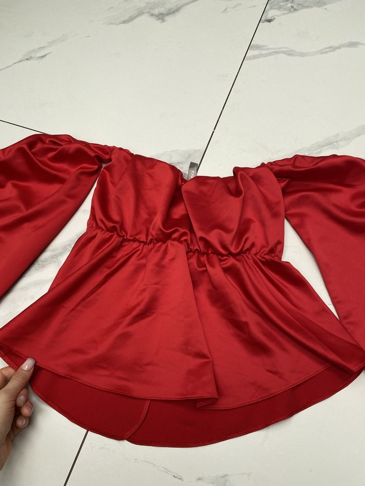 Asos S 36 czerwona bluzka