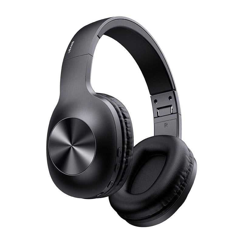 Наушники Bluetooth 5.0 USAMS YX05 TF+AUX Noise Cancelling Black