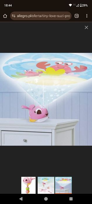 Tiny Love Suzi sprawny projektor do łóżeczka pokoju dziecięcego