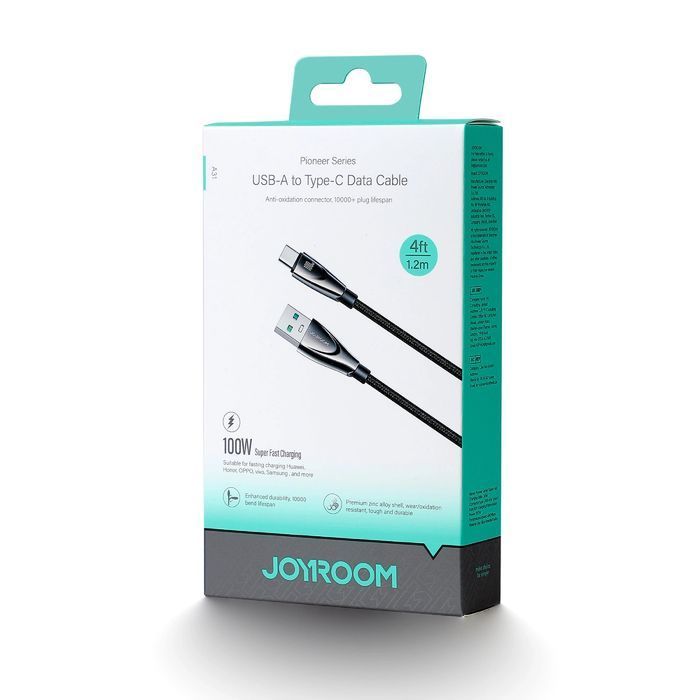 Kabel Joyroom Pioneer Series SA31-AC6 USB-A / USB-C 100W 1.2m - czarny