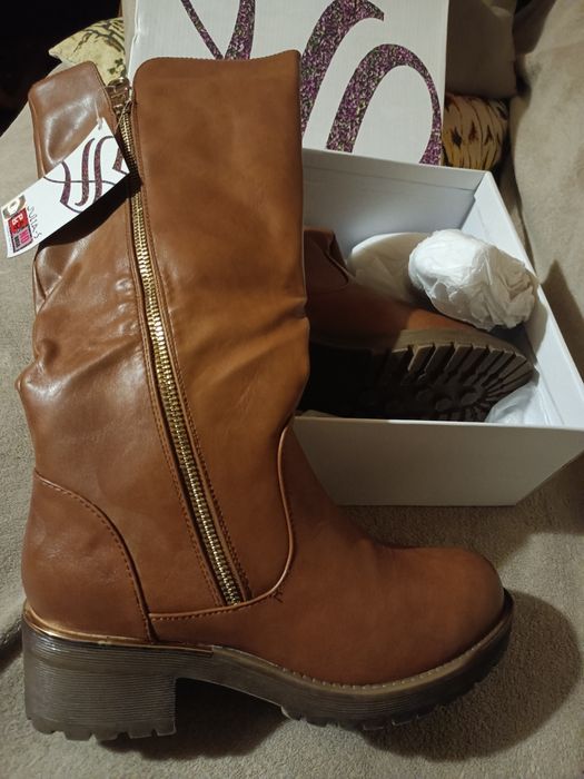 Kozaki brązowe rozmiar 38 Nowe