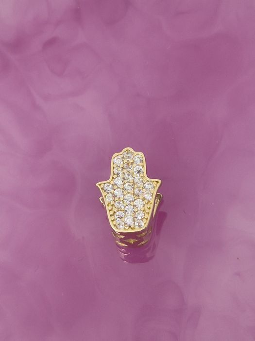 Nowy złoty charms do bransoletki typu Pandora ręka Fatimy
