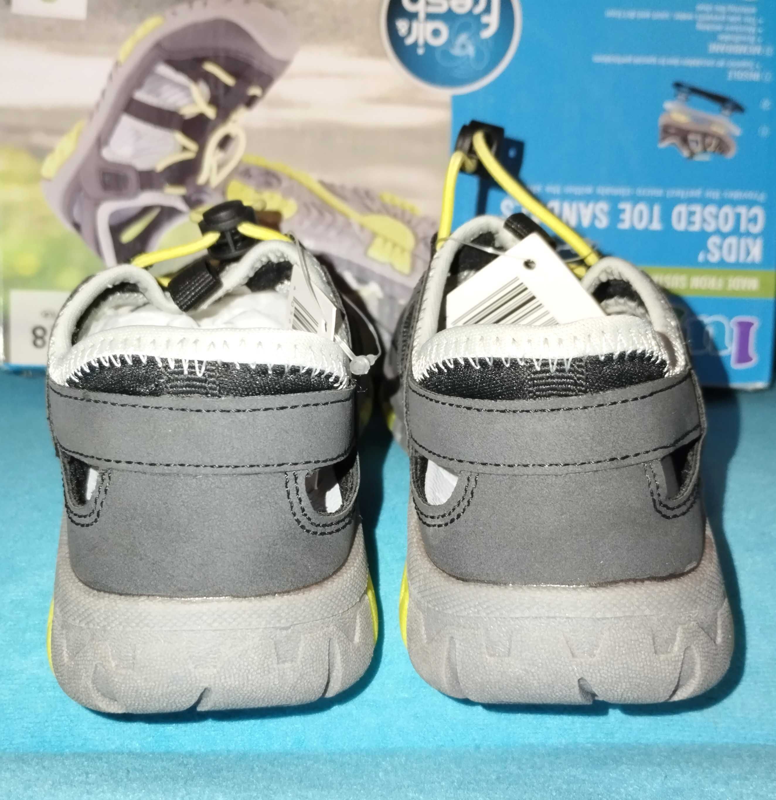 Nowe 28 odporne na wodę buty Air Fresh na lato, szare z zółtym