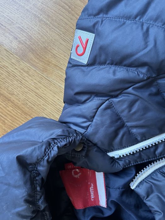 Kombinezon Reima 74 80 zimowy puchowy pierze granatowy dziecięcy