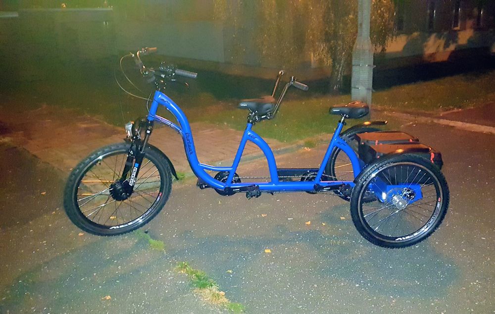 Rower trójkołowy elektryczny dwuosobowy duet tandem Producent Polska