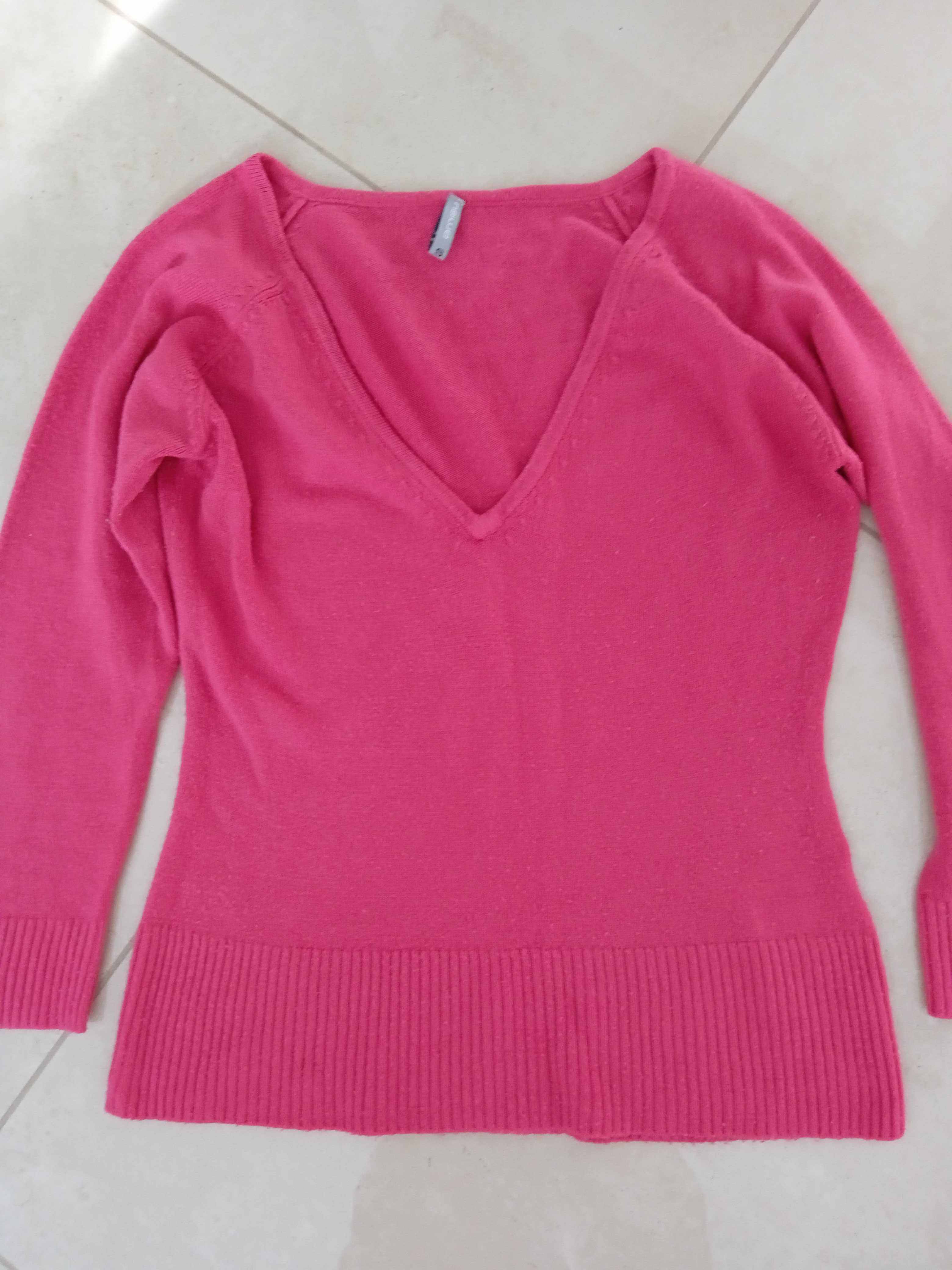 lekki sweter różowy