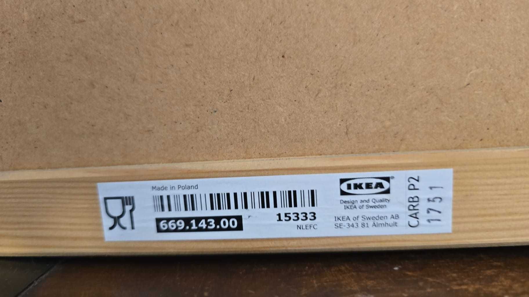 Caixa de madeira de pão do IKEA como nova.