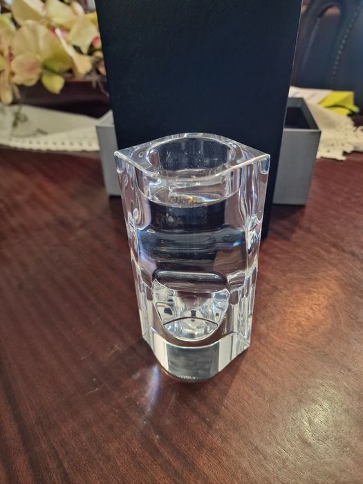 Castiçal em Cristal Atlantis da Vista Alegre com caixa original