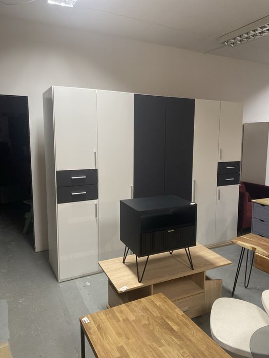 Szafa duża biała antracyt 270x208x58cm pojemna Nowa