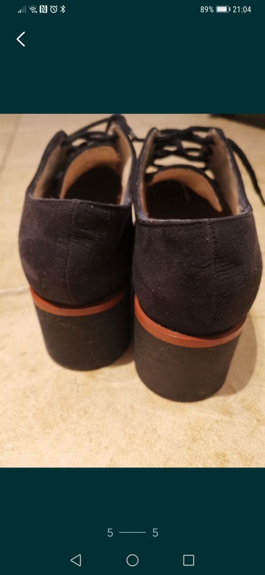 Buty, traperki jesienne, koturna Corina, H&M  39