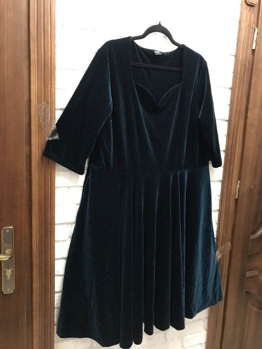 Платье батал, сукня велюрова великий розмір