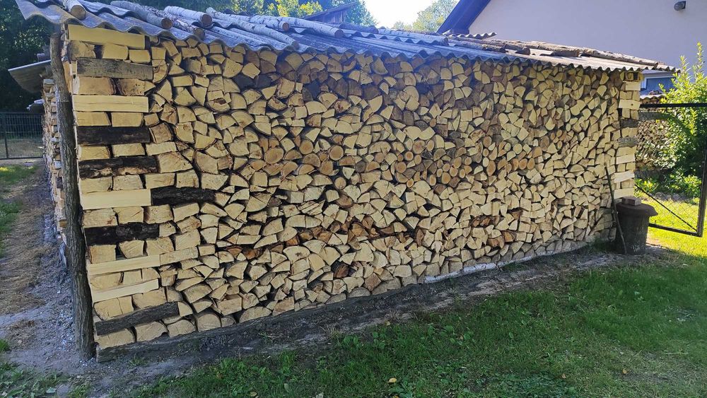 Drzewo na opał, podziabane, wysuszone, bez transportu