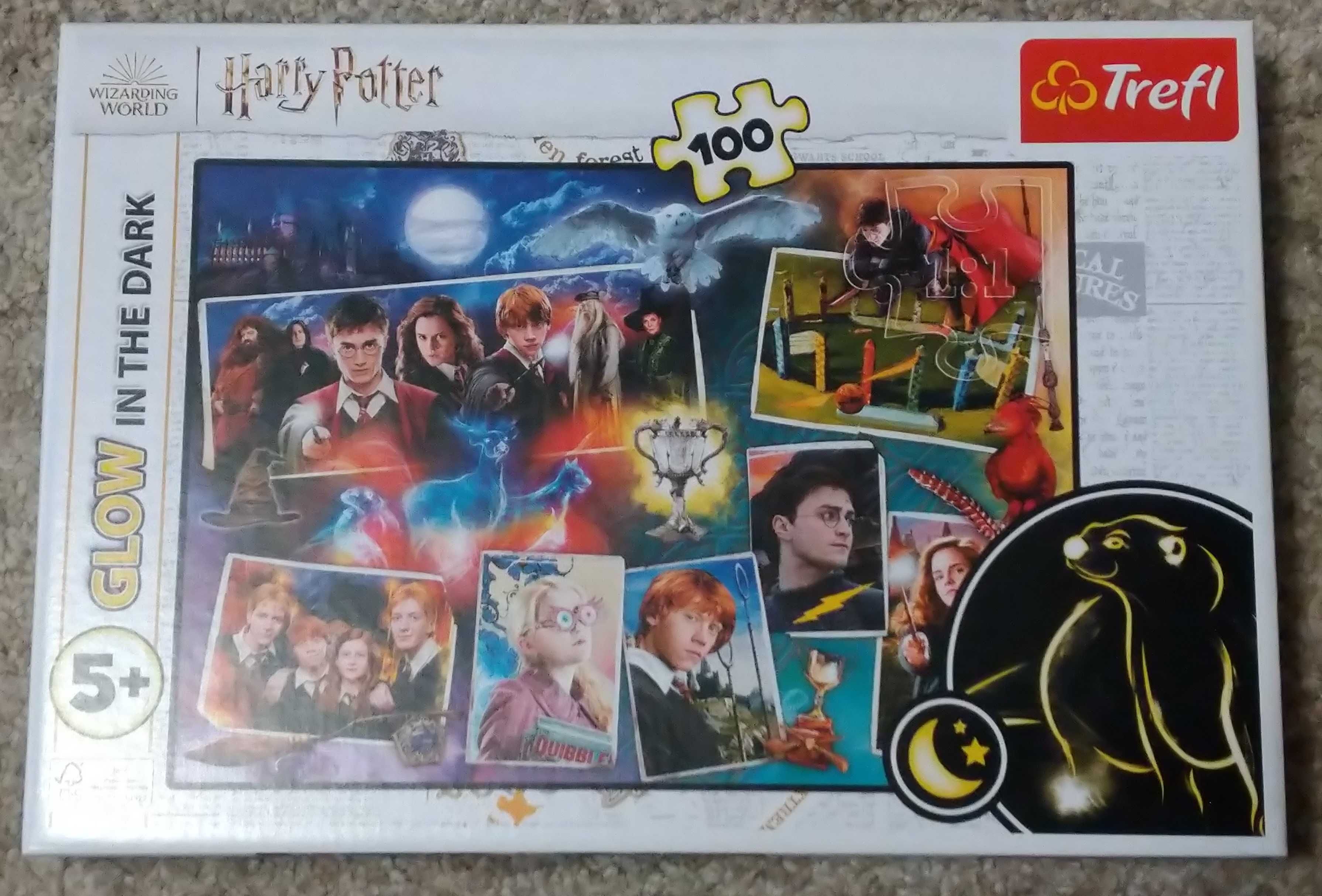 Unikatowe - Puzzle TREFL 100 ŚWIECĄCE W CIEMNOŚCI Harry Potter