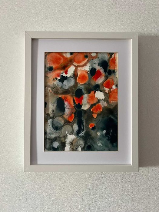 Pintura abstrata em acrílico
