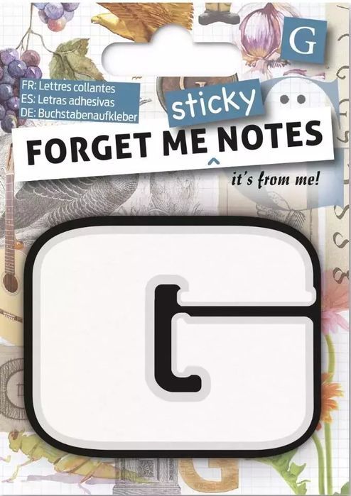 Forget me sticky notes kart samoprzylepne litera G. IF