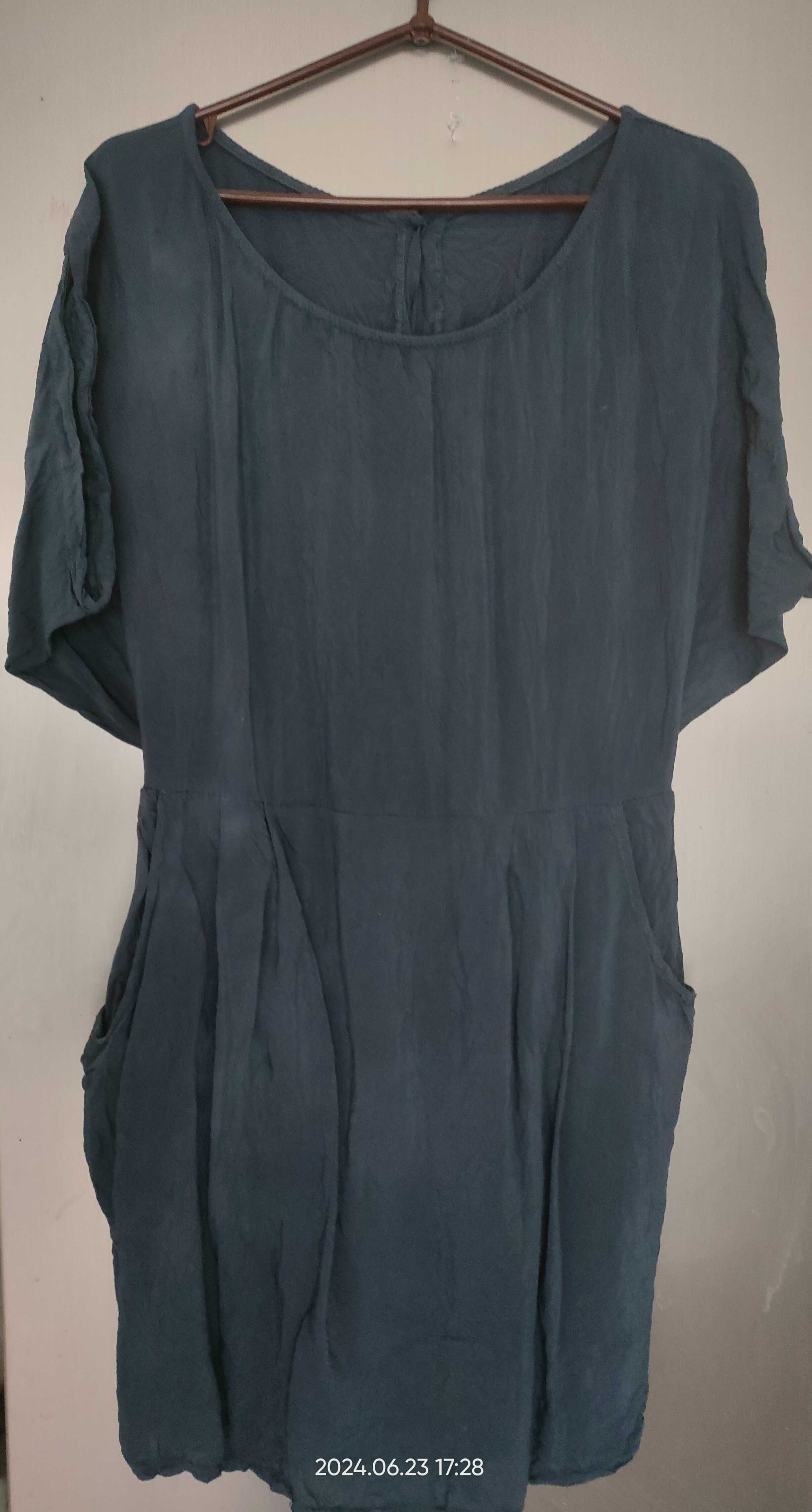Top shop /Piekna Letnia Sukienka/ Batyst_ Szara_40 _Okazja