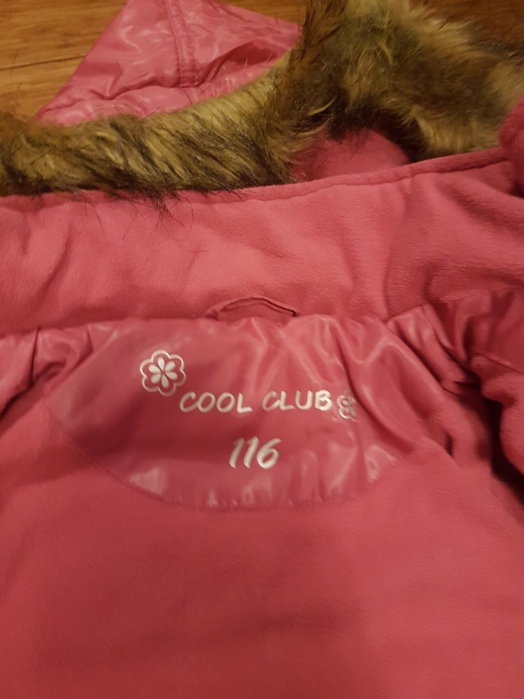 Pikowany, zimowy płaszcz Cool Club w rozm. 116