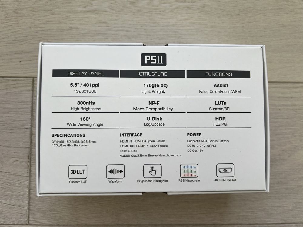 Desview P5II - monitor podglądowy 5.5", Full HD + bateria - filmowanie