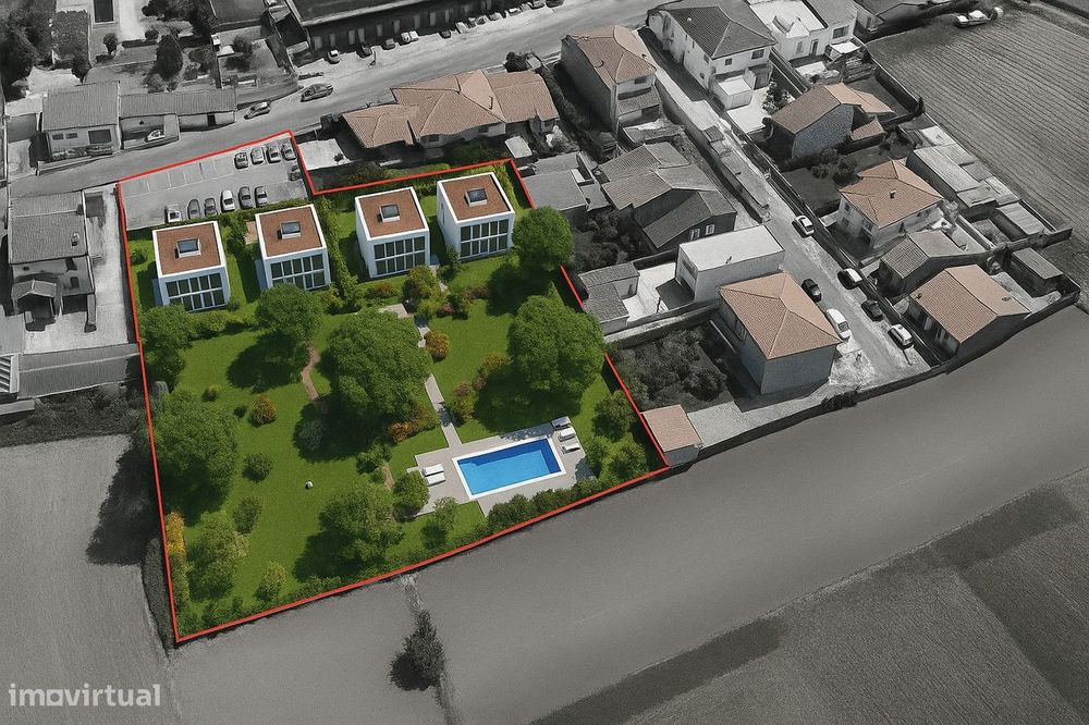Terreno para 4 moradias de 4 frentes em Matosinhos PIP aprovado