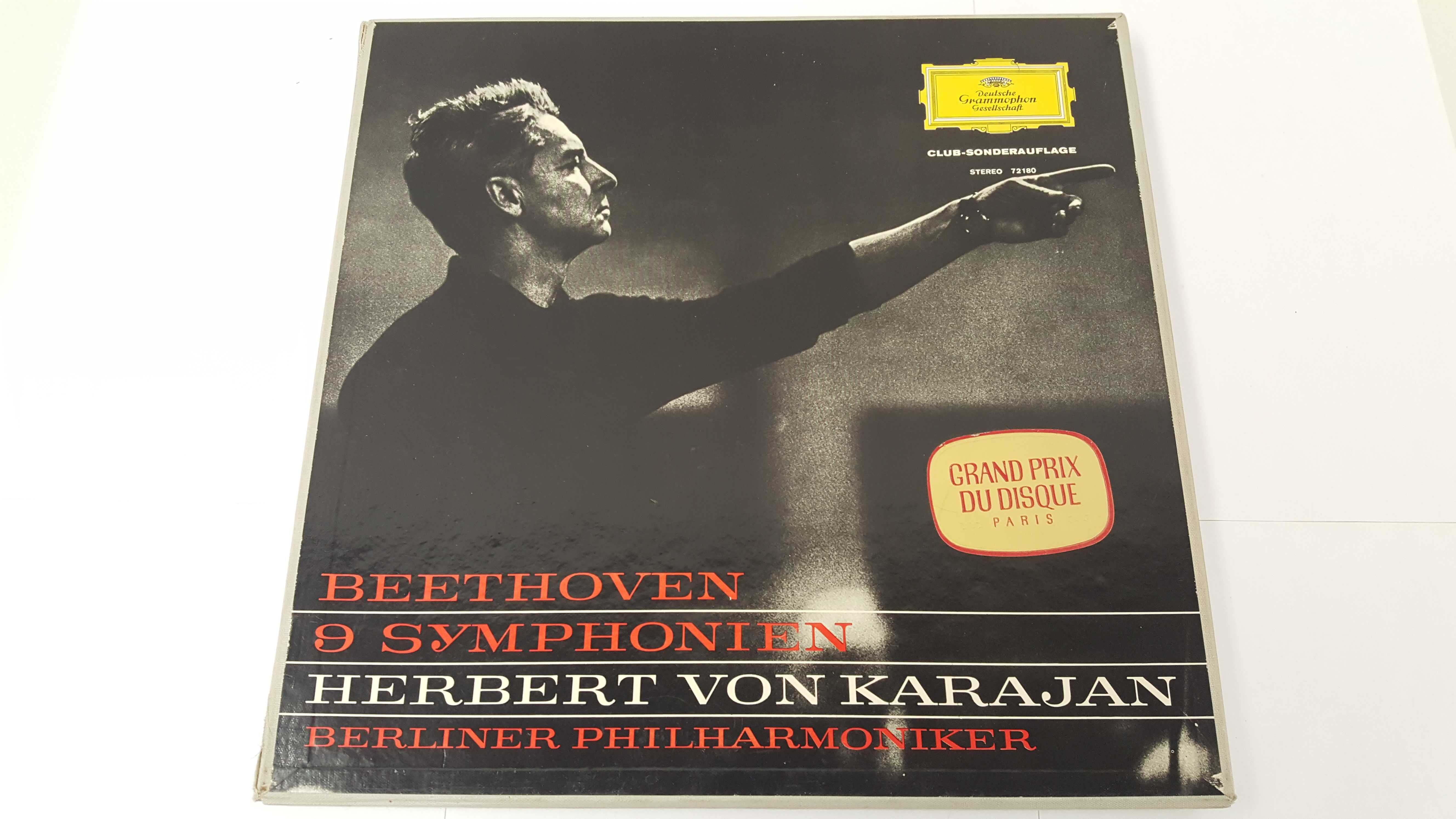 Box 7 płyt winyl Beethoven 9 symfonia Herbert Von Karajan 72180 Stereo