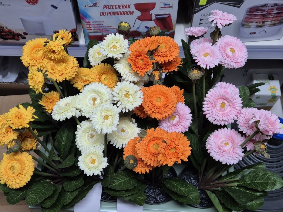 Chryzantema w doniczce sztuczna 30 cm