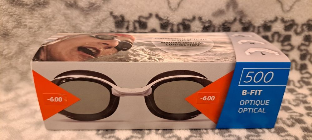 Nowe Okularki Pływackie Korekcyjne Przydymione Szkła Nabaiji 500