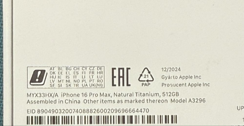 B-MOBILE Iphone 16 PRO MAX 512GB Desert Natural Black Whit  ETUI SZKŁO
