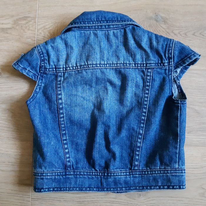 r. 104/110 DENIM kamizelka jeansowa dżinsowa dziewczęca bezrękawnik