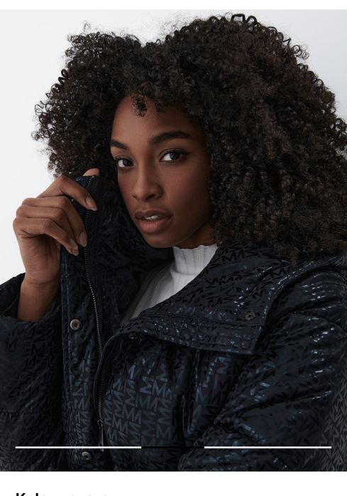 Mohito J.Nowa Kurtka Pikowana! Monogram! Czarna! Oversize! Roz.32!