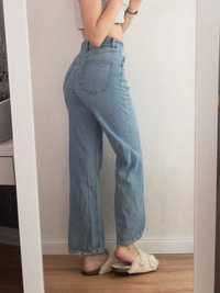 H&m proste szerokie spodnie jeansowe XS z szerokimi nogawkami jeansy
