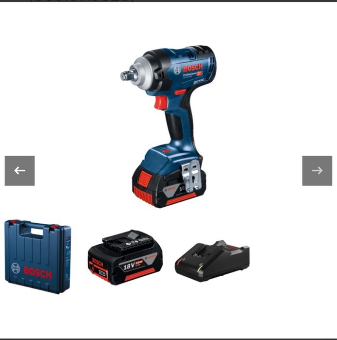 Набір  Гайковерт  Bosch GDS 18V400 нm  2 ак -5,0 Am