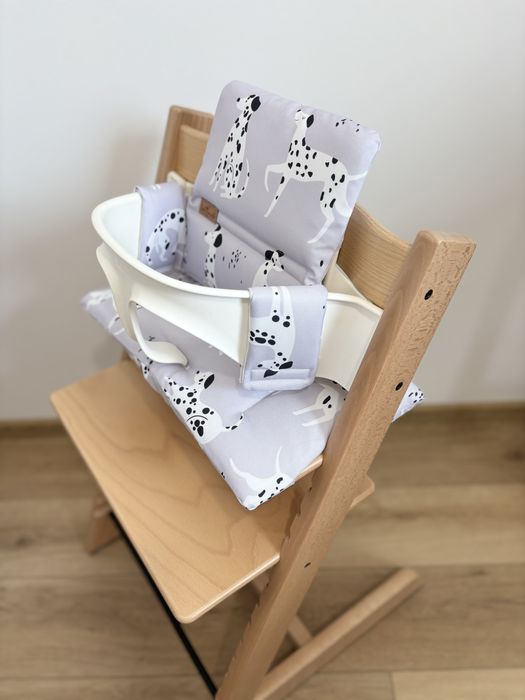 Poduszki wodoodporne do Stokke Tripp Trapp 2w1 dalmatyńczyki pokrowce