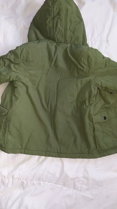 Зимова курточка для хлопчика зеленого кольору 123-128 6-7 років шапка