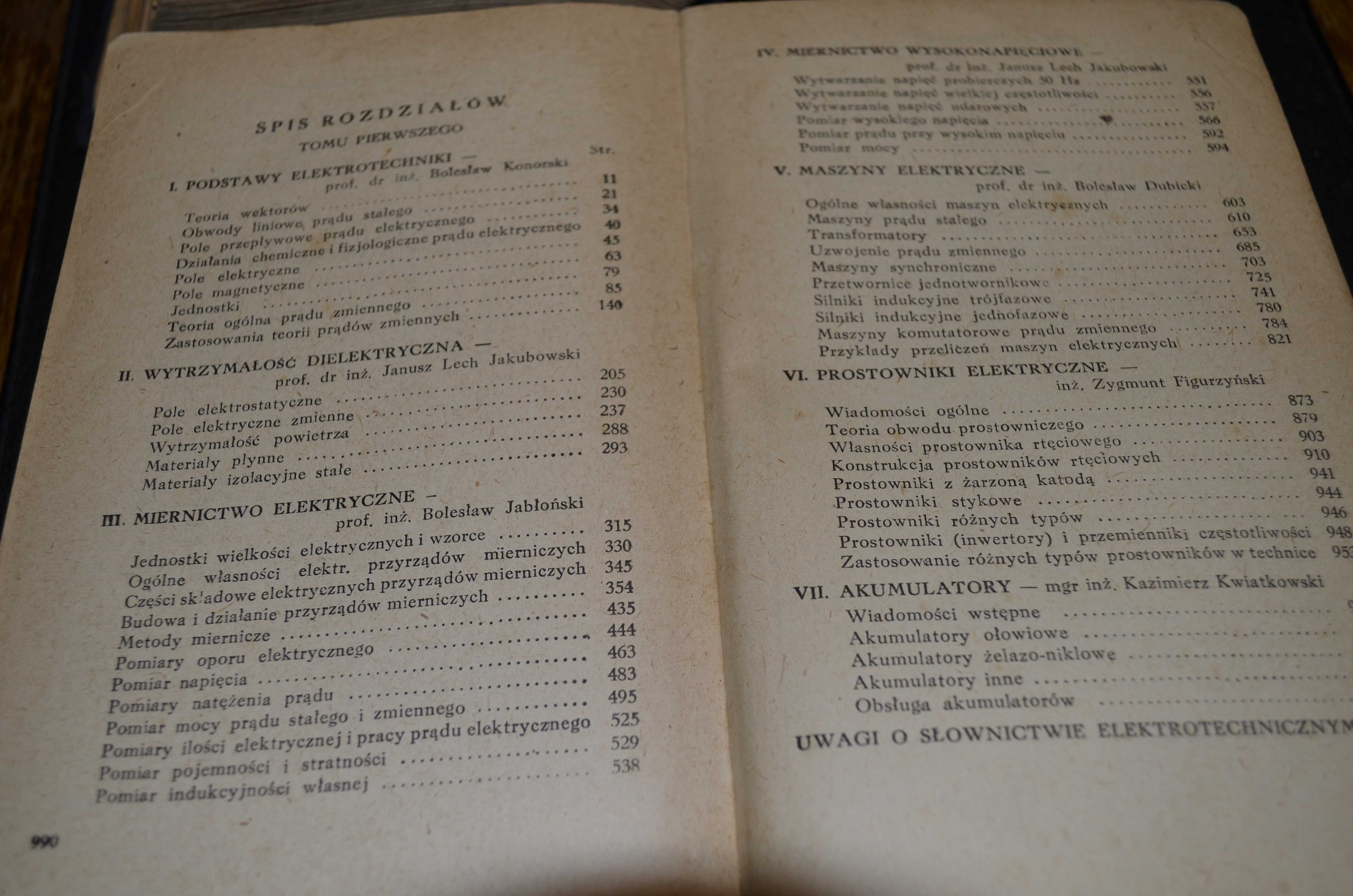 Poradnik inżyniera elektryka tom I i II 1949-51