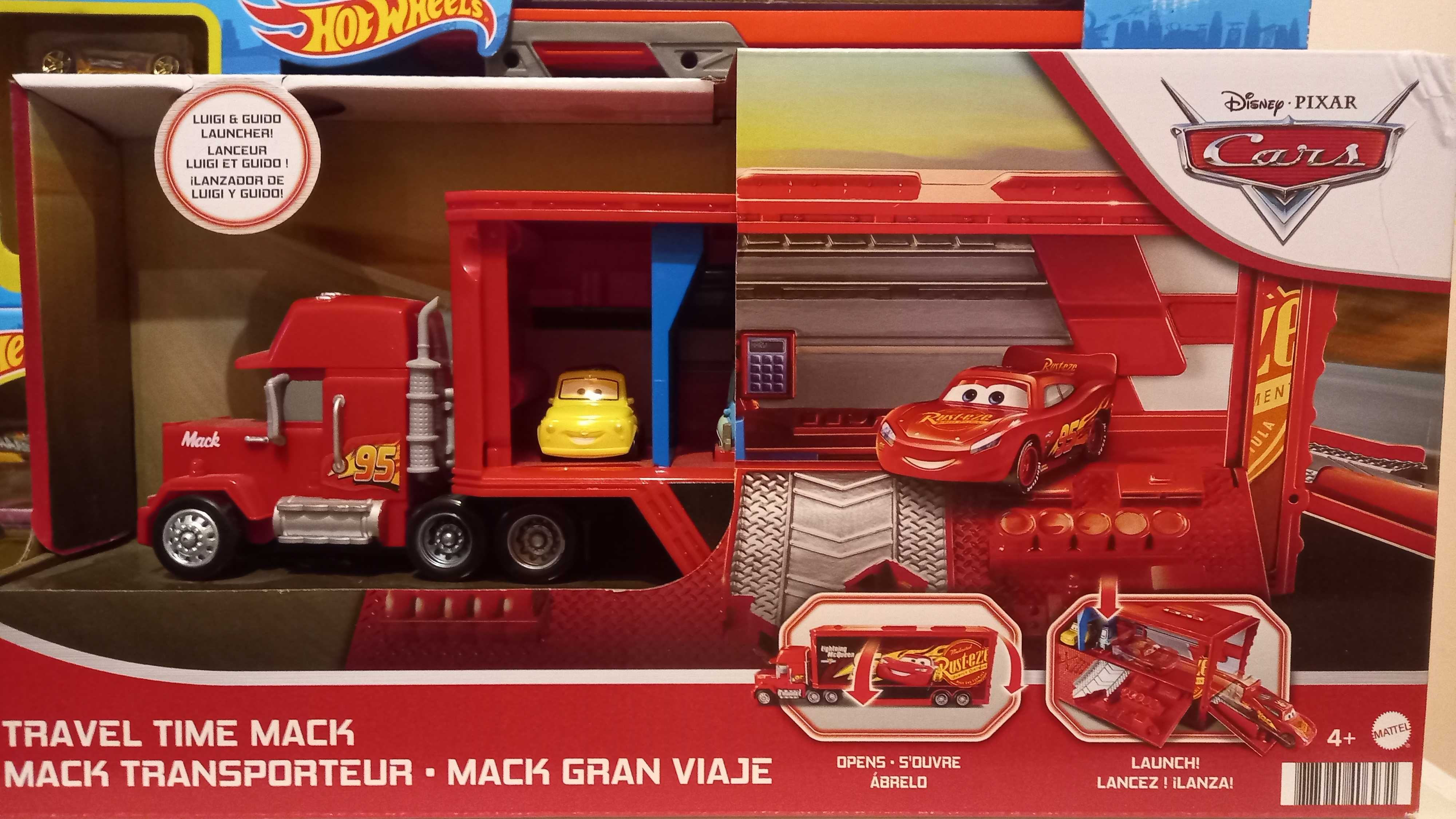 Hot wheels blastin rig перевізник з пускачем Disney mack transporter