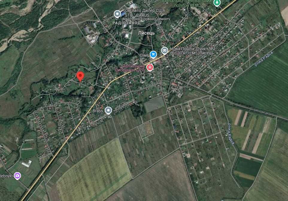 Земельна ділянка в смт. Лисець під забудову