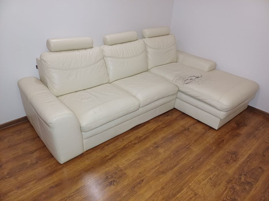 Skórzana kanapa do salonu