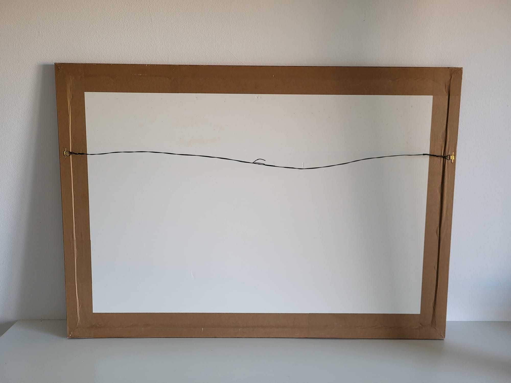 Moldura em Madeira com vidro anti - reflexo