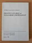 Livro Identité Culturelle et Humanisme Universalisant de V. M. Godinho