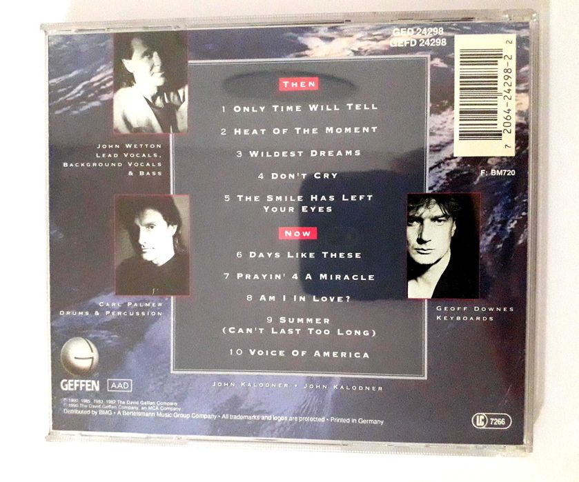 CDs Música usados: Asia / Bon Jovi / Eurythmics - Set 1