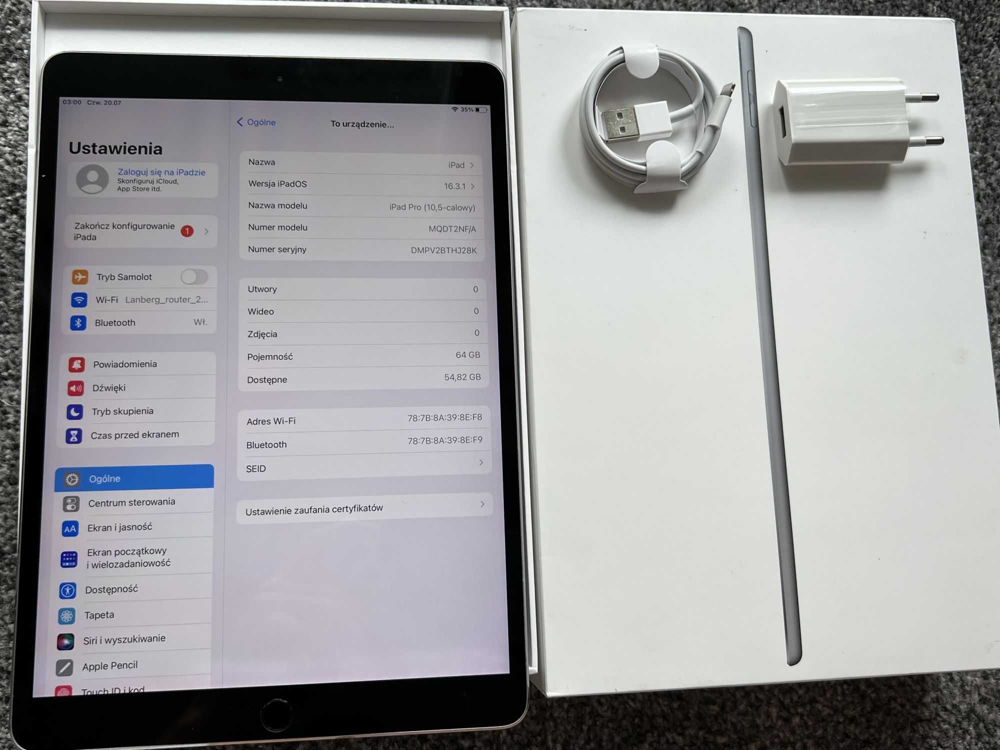 Tablet Apple iPad Pro 2017r. 120HZ 64GB WIFI Grey Szary FAKTURA