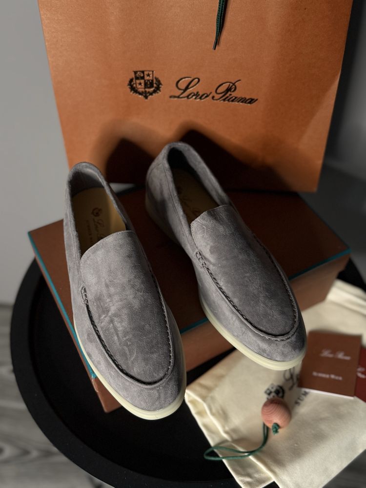Лофери чоловічі лоро піана loro piana lp сірі лофери чоловічі 41
