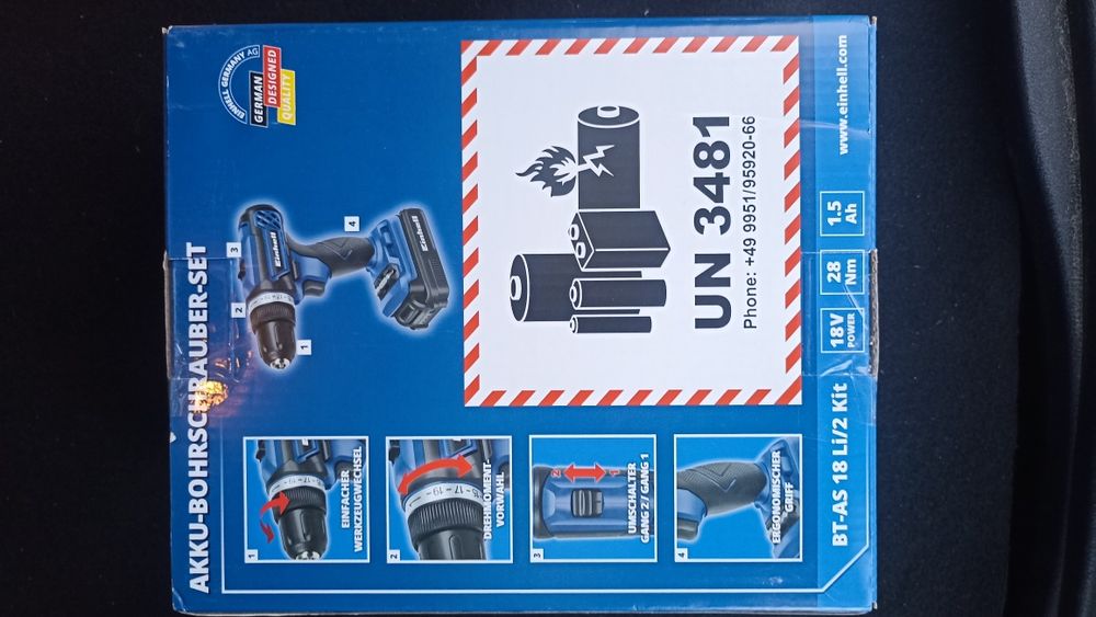 Wkrętarka Einhell z baterią 18v . Nowa.