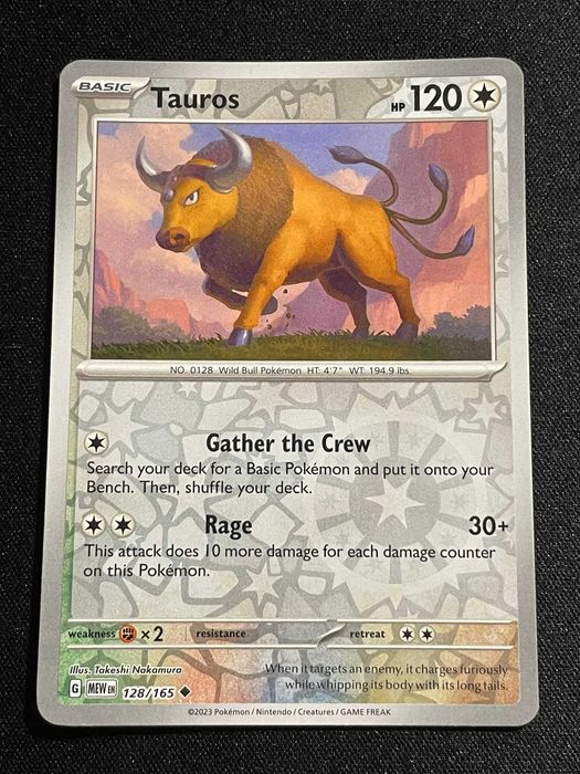 Carta Pokémon 151 Tauros 128/165