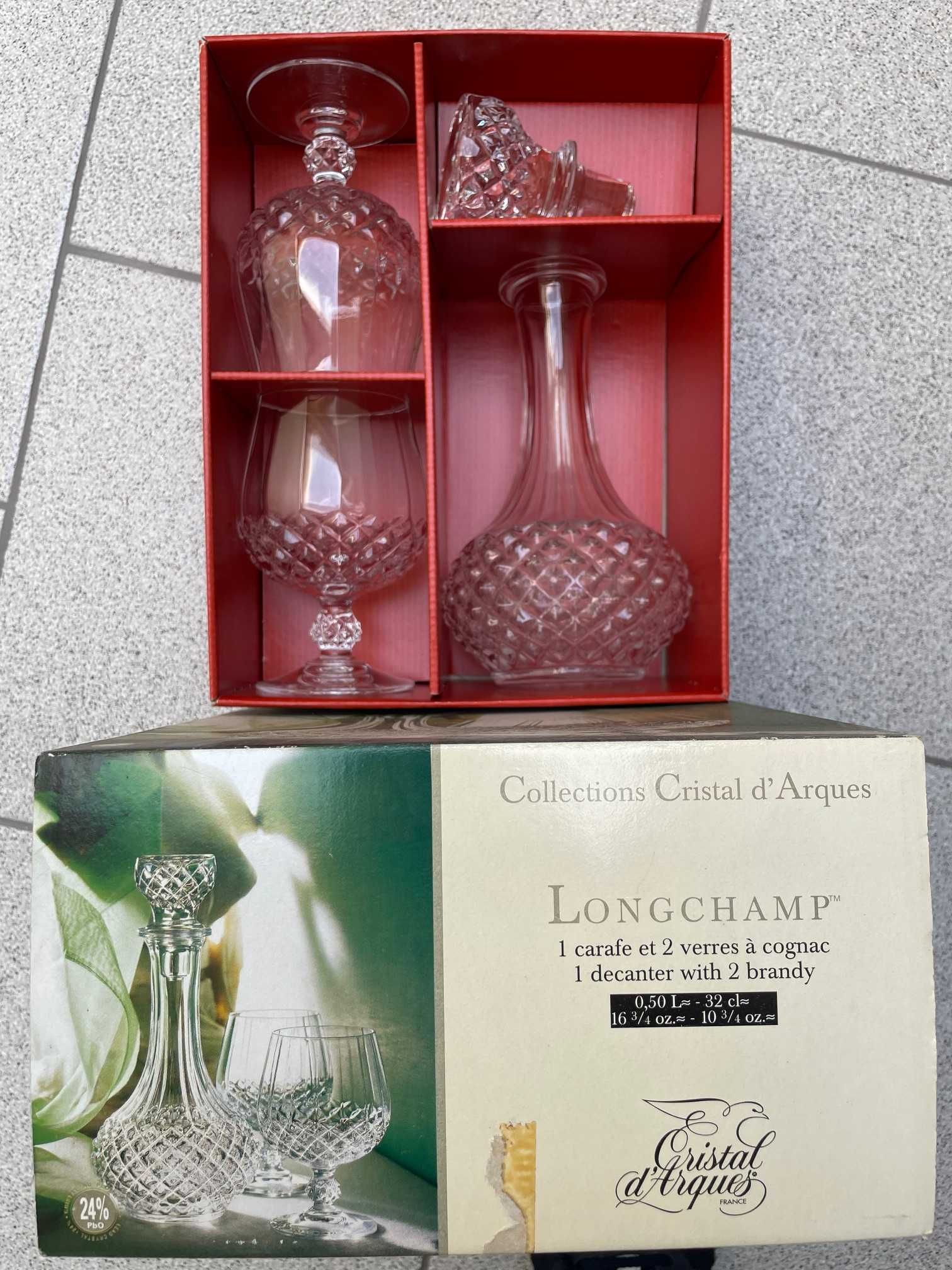 Garrafa e 2 cálices para licor Cristal D'Arques