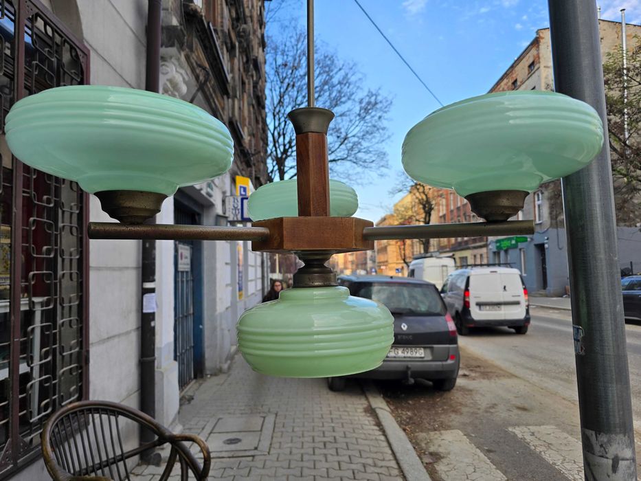 Stara lampa żyrandol art deco