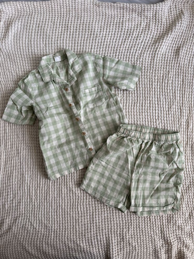 h&m komplet hm koszula i szorty 104 jak NOWY