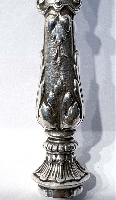 Magnífico raro antigo sinete / carimbo de lacre em prata