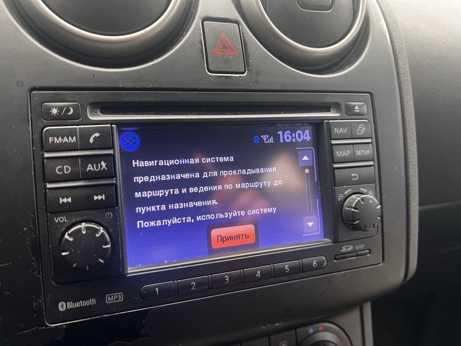 Мультимедиа магнитола Nissan Qashqai j10 з камерою, навігація Bluetooh