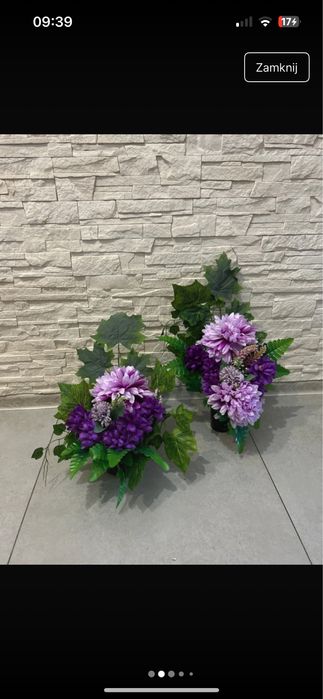 Kompozycja kwiatowa na cmentarz, stroik na grób, kwiaty na pomnik